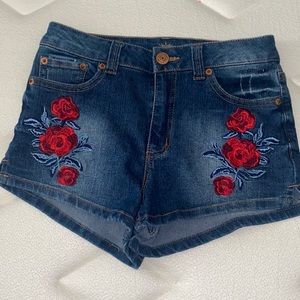 Jean floral skirt